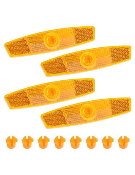 4 Reflectores de Rueda para Bicicleta Salbsever Amarillo