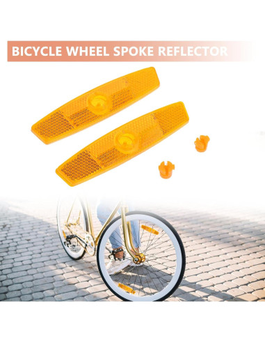 4 Reflectores de Rueda para Bicicleta Salbsever Amarillo