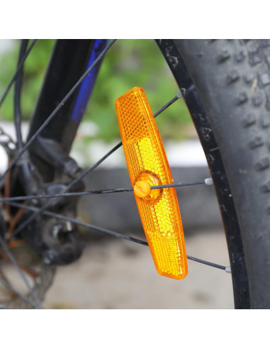 4 Reflectores de Rueda para Bicicleta Salbsever Amarillo