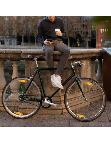 4 Reflectores de Rueda para Bicicleta Salbsever Amarillo