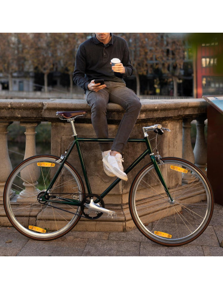 4 Reflectores de Rueda para Bicicleta Salbsever Amarillo