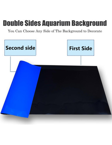 Fondo de Acuario Doble Cara XCNO 29.46x63.5cm Azul Negro