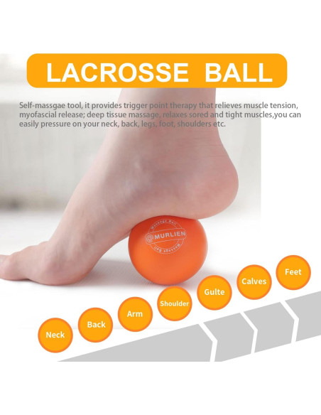 Bola de Masaje MURLIEN Naranja 6 cm para Alivio Muscular