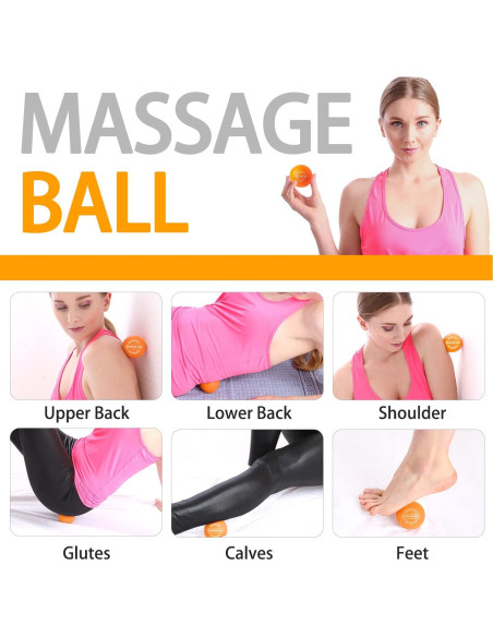 Bola de Masaje MURLIEN Naranja 6 cm para Alivio Muscular