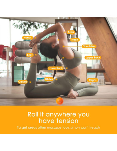 Bola de Masaje MURLIEN Naranja 6 cm para Alivio Muscular