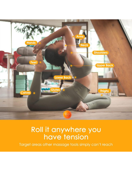 Bola de Masaje MURLIEN Naranja 6 cm para Alivio Muscular