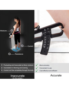 Calibrador de grasa corporal y cinta métrica 152.4 cm Qi 2