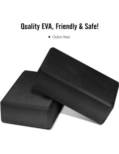 Bloques de Yoga MoKo 2 Piezas Espuma EVA 23x15x8cm Negro 2