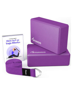 Conjunto de 2 Bloques de Yoga STUHOO + Correa 2.44m