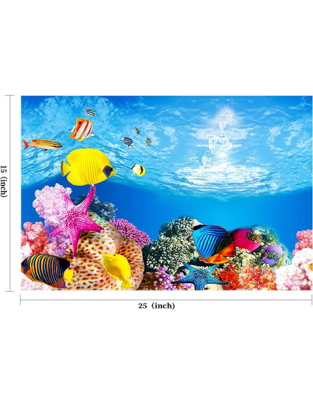 Fondo Marino Amalong para Acuario 63.5x38.1 cm Decorativo Fondo Marino Amalong para Acuario 63.5x38.1 cm Decorativo