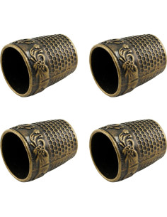 Dedales de Costura de Metal Coufce - 4 Pcs Bronce 23mm 2