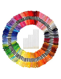 Hilo de Bordado PAXCOO 124 Madejas 8m Poliéster-Algodón