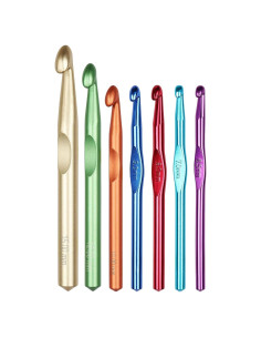 Juego de Ganchillos de Aluminio Aeelike - 7 Piezas 6.5mm a 15mm