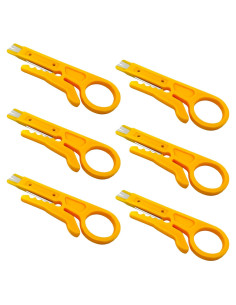 Juego de 6 Desforradores de Cables Mini Triwenve Amarillo