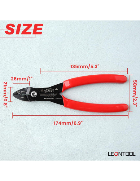 Alicate eléctrico multifuncional LEONTOOL 4 en 1 17.78 cm