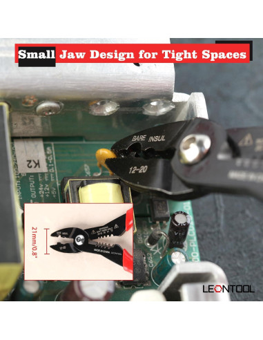 Alicate eléctrico multifuncional LEONTOOL 4 en 1 17.78 cm