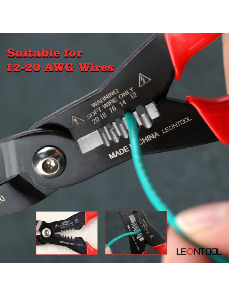 Alicate eléctrico multifuncional LEONTOOL 4 en 1 17.78 cm