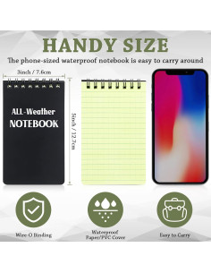 Cuadernos Impermeables Chinco 20 Pcs 3x5" para Todo Clima 2