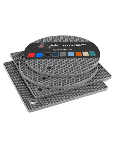 Trivets de Silicona Joyhalo para Platos Calientes - 4 Piezas