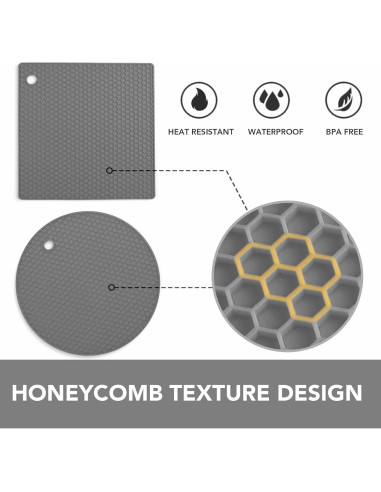 Trivets de Silicona Joyhalo para Platos Calientes - 4 Piezas