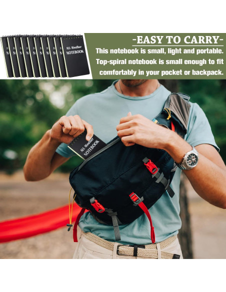 Cuadernos Impermeables Chinco 20 Pcs 3x5" para Todo Clima