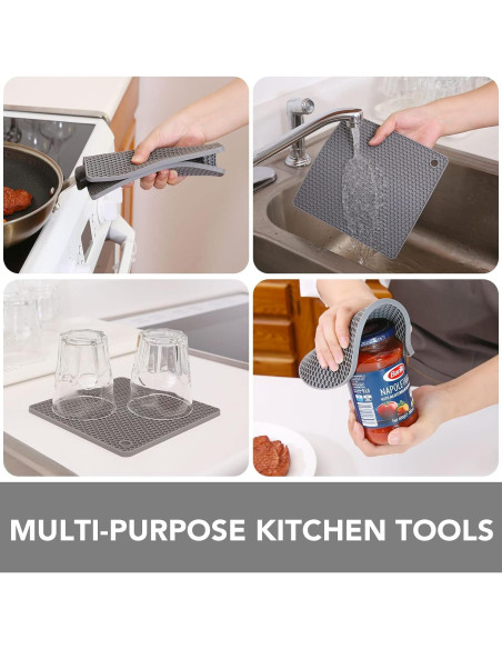 Trivets de Silicona Joyhalo para Platos Calientes - 4 Piezas