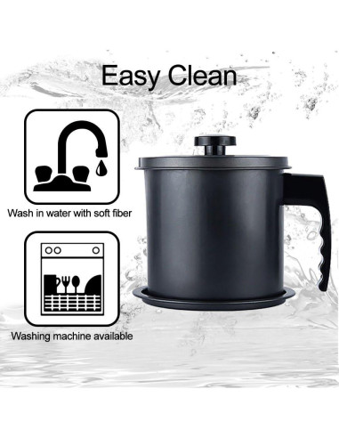 Contenedor de Grasa de Tocino Ourokhome 1.3L con Colador Fino