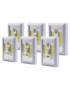 Luces LED portátiles Yilin, 6 paquetes, luz nocturna COB