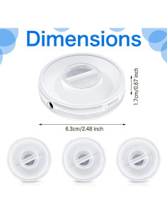 Organizador de Cables Flutesan 9 Pcs Transparente 6.3x1.7cm 2