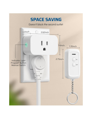 Enchufe Remoto Inalámbrico DEWENWILS IT101 15A 100m