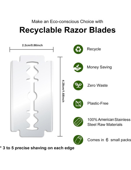 Cuchillas de Afeitar de Seguridad BULIMICA 30 Unidades Acero Inoxidable