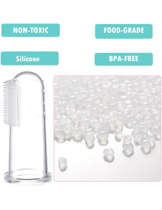 Cepillo de Dedo Jochebed para Bebés - 3 Piezas de Silicona 2