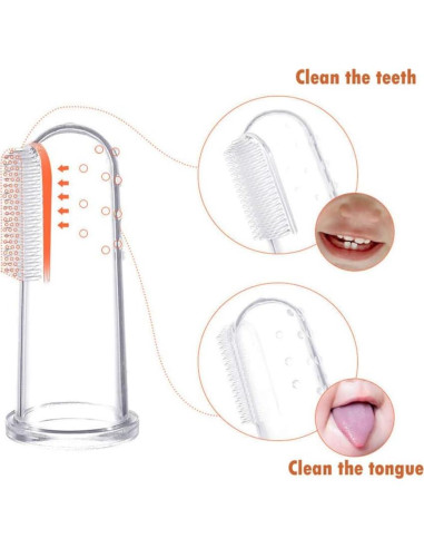 Cepillo de Dedo Jochebed para Bebés - 3 Piezas de Silicona