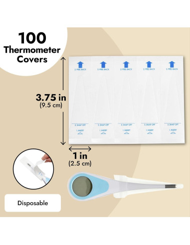 Cubiertas Desechables para Termómetro Digital Juvale 100 Pzas