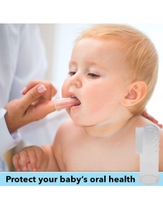 Cepillo de Dedo para Bebé Gadgetime - Set de 2 Azul 2