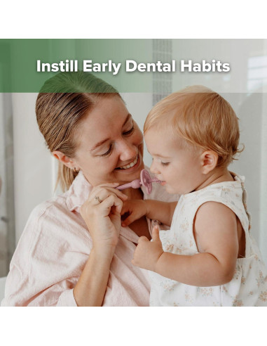 Cepillo de Dientes 360 Haakaa para Bebés Rubor - Silicona Alimentaria