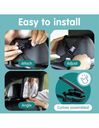 Espejo Convexo para Coche Onco - Irrompible 24.4x17.5cm