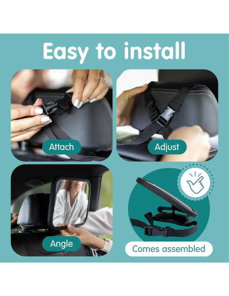 Espejo Convexo para Coche Onco - Irrompible 24.4x17.5cm