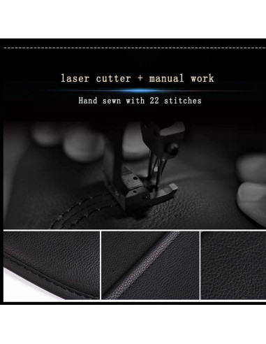 2 Organizadores de Asiento de Coche SANMITTI Cuero Sintético Negro