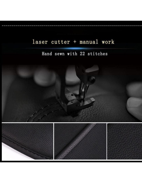 2 Organizadores de Asiento de Coche SANMITTI Cuero Sintético Negro