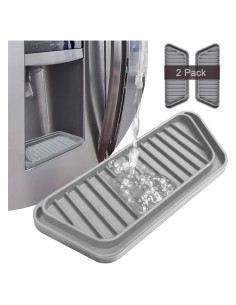 Bandeja de Goteo para Refrigerador KindGa 2 Piezas Gris 20.8x7.9cm