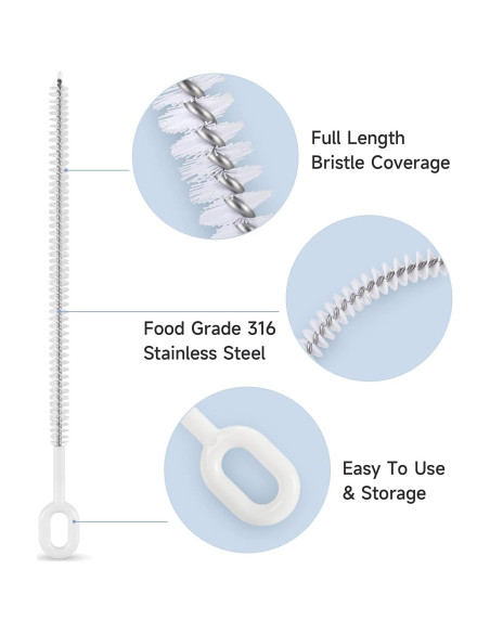 Juego de Cepillos para Limpiar Pajitas Mt.Jun - 4 Unidades, 6-12 mm