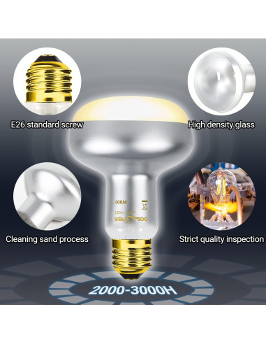 Lámpara de Calor 100W REPTI ZOO para Reptiles y Pollos