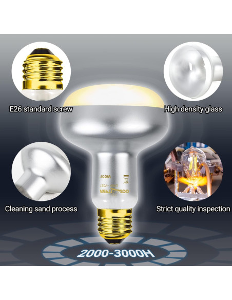 Lámpara de Calor 100W REPTI ZOO para Reptiles y Pollos