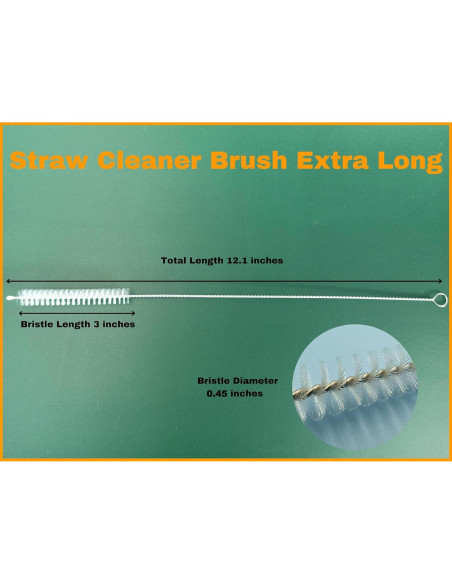 Juego de 10 Cepillos Limpiadores de Popotes HiVisible - Acero Inoxidable