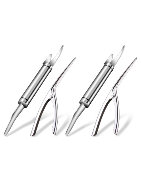Juego de 4 Herramientas de Acero Inoxidable EQUNROY para Camarones