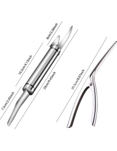 Juego de 4 Herramientas de Acero Inoxidable EQUNROY para Camarones 2