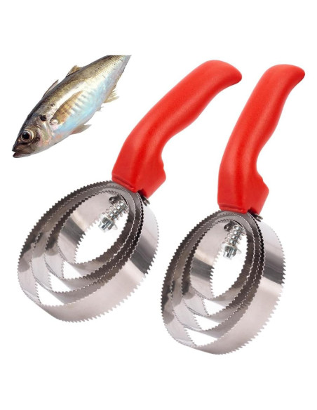 Cepillo Removedor de Escamas de Pescado Acero Inoxidable 2 Pzas