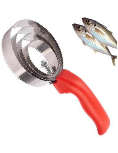 Cepillo Removedor de Escamas de Pescado Acero Inoxidable 2 Pzas