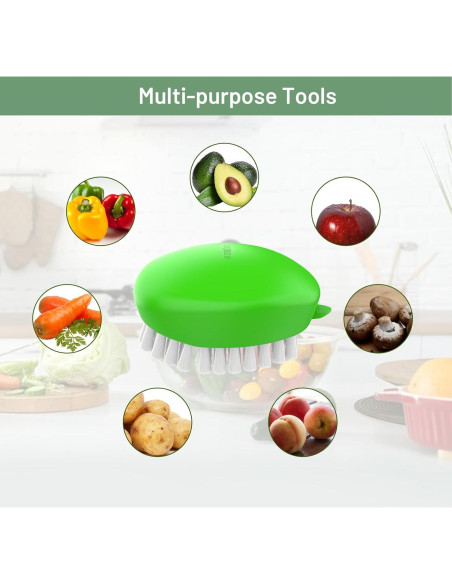 Cepillo de Verduras AISHUJIE 2 Pcs Antideslizante Nylon